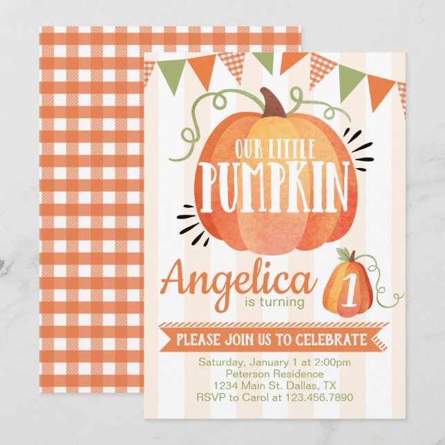 Invitation à la fête d'anniversaire de Little Citr (Devant / Derrière)