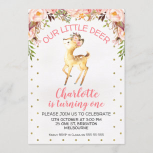 Invitation à la fête d'anniversaire de Little Deer