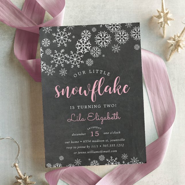 Invitation à la fête d'anniversaire de Little Snow (Créateur téléchargé)