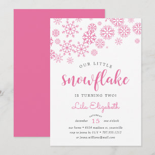 Invitation à la fête d'anniversaire de Little Snow