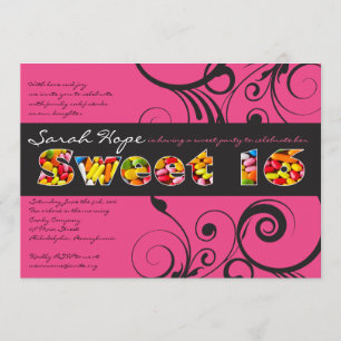 Invitation à la fête d'anniversaire de l'Sweet six