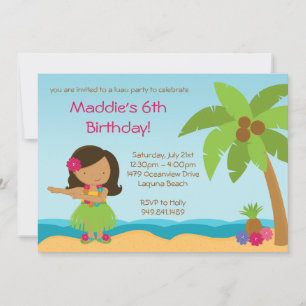 Invitation à la fête d'anniversaire de Luau