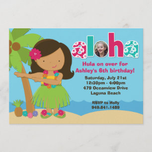 Invitation à la fête d'anniversaire de Luau