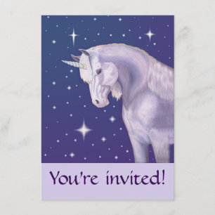 Invitation à la fête d'anniversaire de l'Unicorne