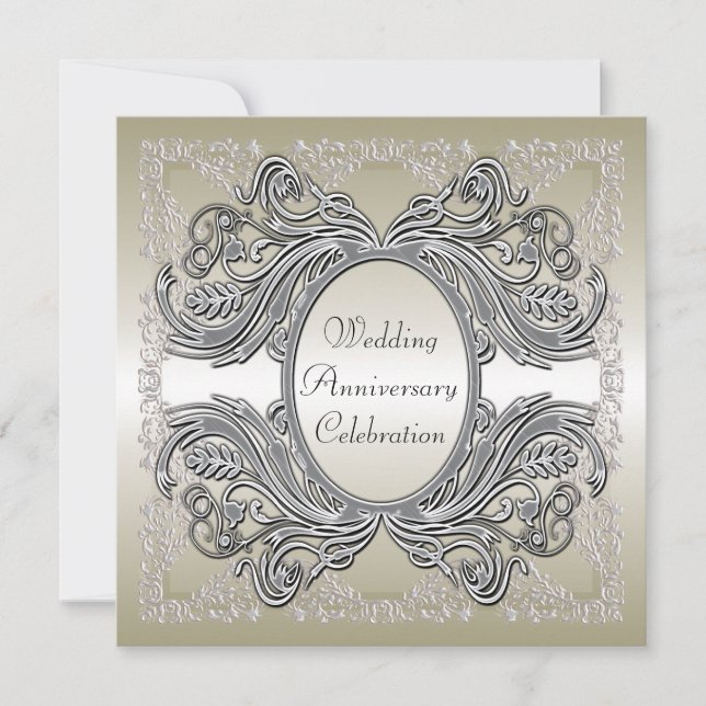 Invitation à la fête d'anniversaire de mariage (Devant)