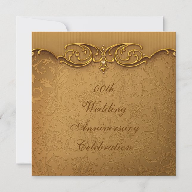 Invitation à la fête d'anniversaire de mariage de  (Devant)