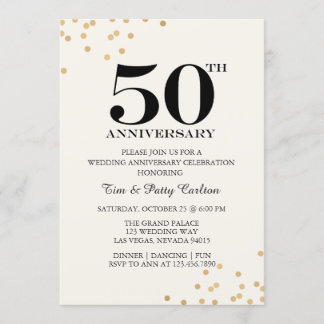 Invitation à la fête d'anniversaire de mariage de