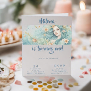 Invitation à la fête d'anniversaire de Mermaid