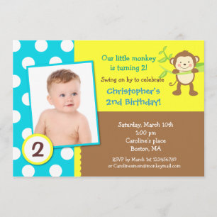 Invitation à la fête d'anniversaire de Mod Monkey