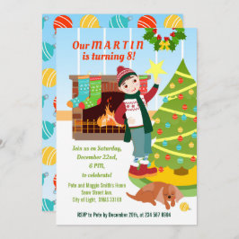 Invitation à la fête d'anniversaire de Noël