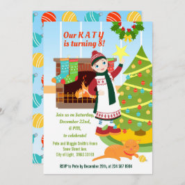 Invitation à la fête d'anniversaire de Noël de la