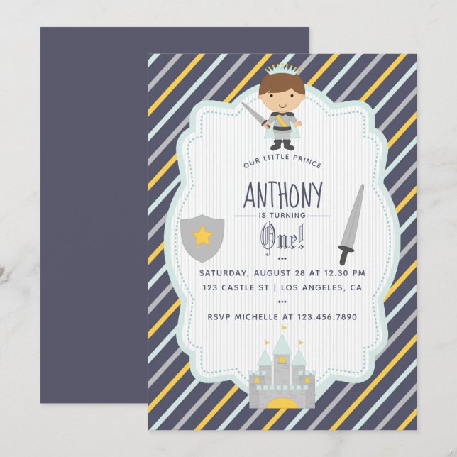 Invitation à la fête d'anniversaire de Notre Petit (Devant / Derrière)