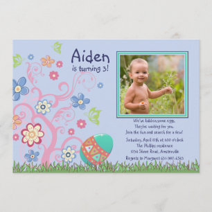 Invitation à la fête d'anniversaire de Pâques