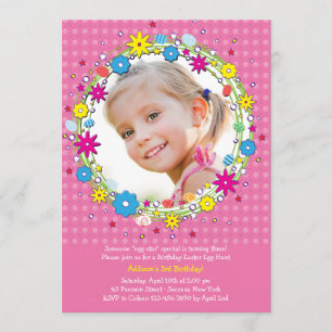Invitation à la fête d'anniversaire de Pâques Wrea