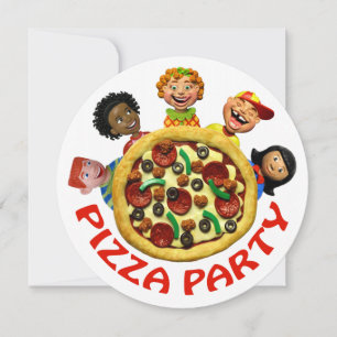 Invitation à la fête d'anniversaire de Pizza