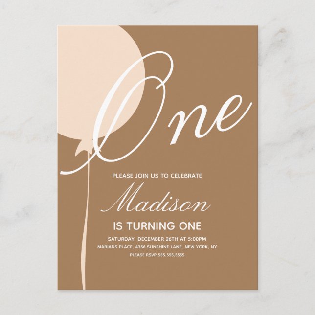 Invitation à la fête d'anniversaire de premier bal (Devant)