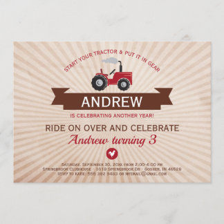 Invitation à la fête d'anniversaire de Red Farm Tr
