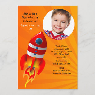 Invitation à la fête d'anniversaire de Red Rocket 
