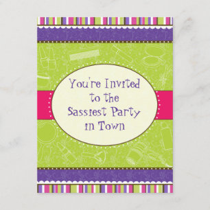 Invitation à la fête d'anniversaire de Sassy Girl