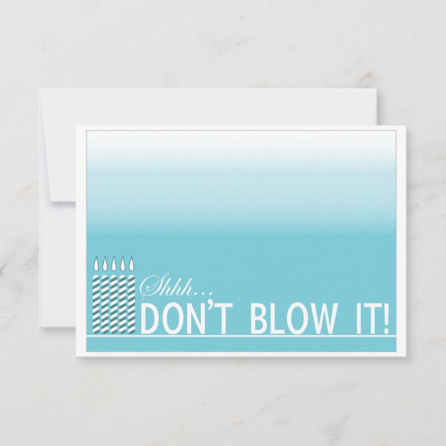 Invitation à la fête d'anniversaire de Shh Surpris (Devant)