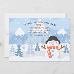 Invitation à la fête d'anniversaire de Snowman