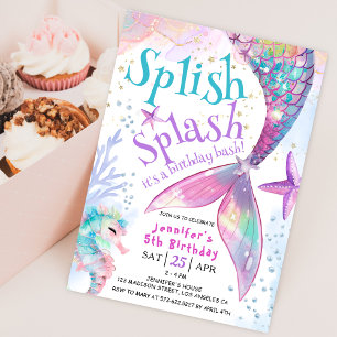 Invitation à la fête d'anniversaire de Splish Spla