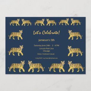 Invitation à la fête d'anniversaire de Tiger