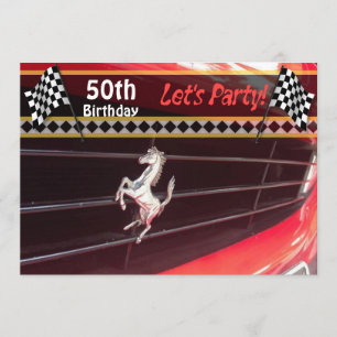 Invitation à la fête d'anniversaire de voiture cla