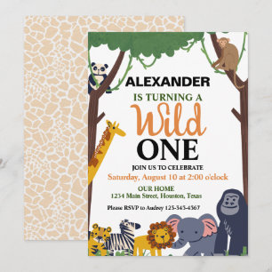 Invitation à la fête d'anniversaire de Wild One Sa