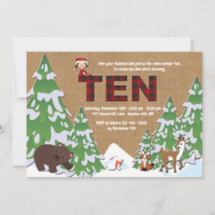 Invitation à la fête d'anniversaire de Winter Ten