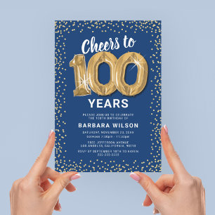 Invitation à la fête d'anniversaire des 100 ans Bl