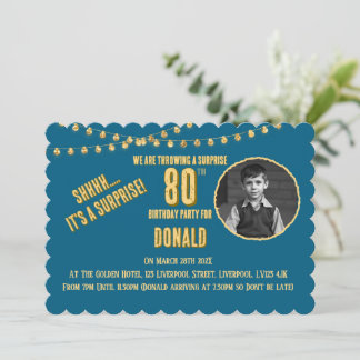 Invitation à la fête d'anniversaire des 80 ans Tea