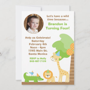 Invitation à la fête d'anniversaire des animaux de