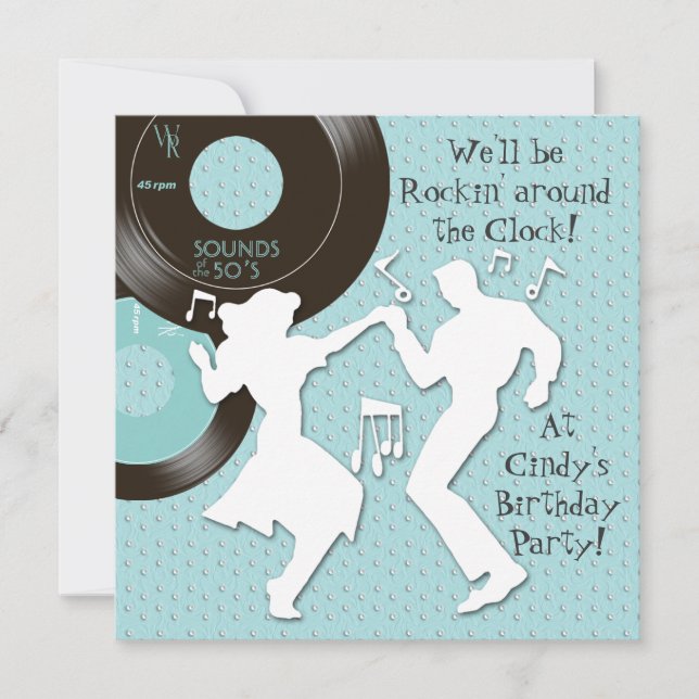 Invitation à la fête d'anniversaire des années 195 (Devant)