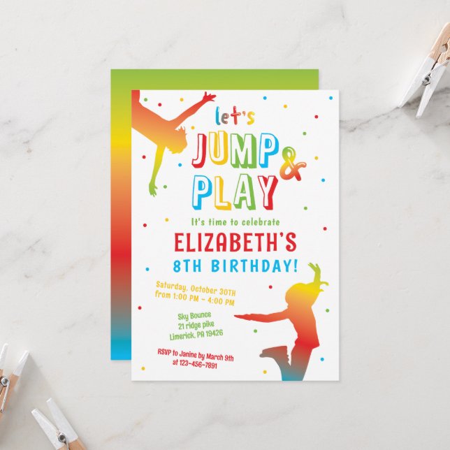 Invitation à la fête d'anniversaire des enfants au (Devant/Arrière en situation)