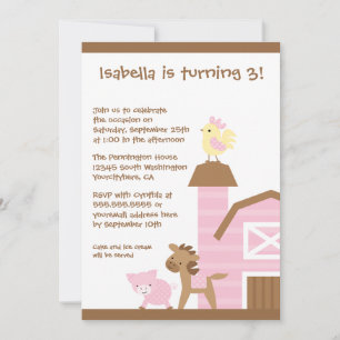 Invitation à la fête d'anniversaire des filles d'a
