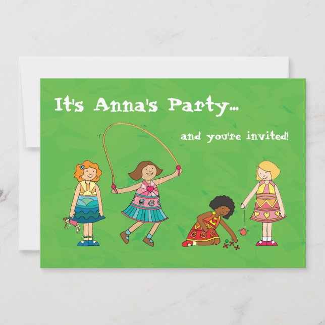 Invitation à la fête d'anniversaire des filles de  (Devant)
