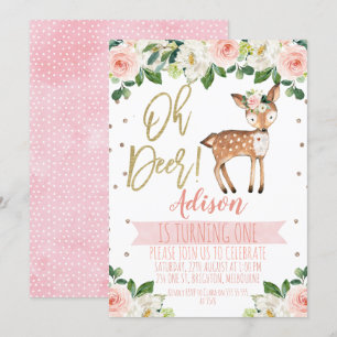 Invitation à la fête d'anniversaire des filles Oh