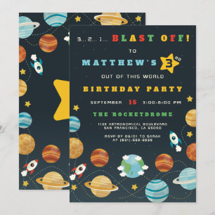 Invitation à la fête d'anniversaire des Garçons de