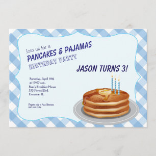 invitation à la fête d'anniversaire des pancakes b