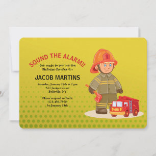 Invitation à la fête d'anniversaire des pompiers