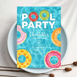 Invitation à la fête d'anniversaire d'été au bord