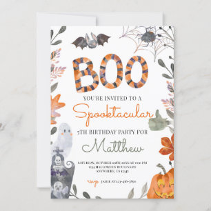 Invitation à la fête d'anniversaire d'Halloween av