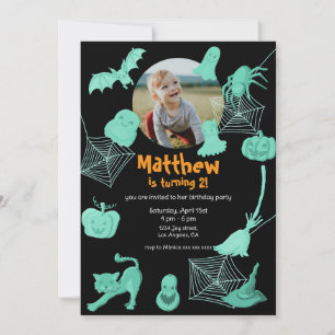 Invitation à la fête d'anniversaire d'Halloween no