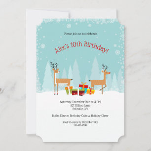 Invitation à la fête d'anniversaire d'hiver