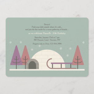 Invitation à la fête d'anniversaire d'hiver