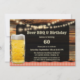 Invitation à la fête d'anniversaire du barbecue de