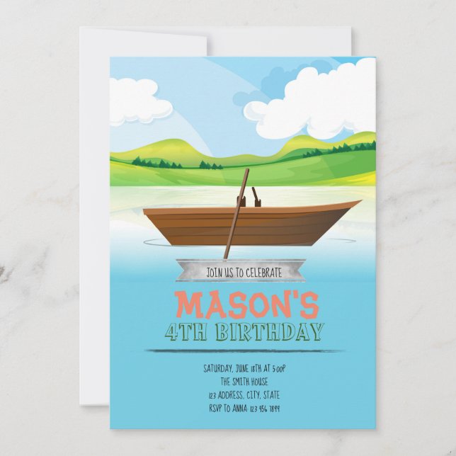 Invitation à la fête d'anniversaire du bateau (Devant)