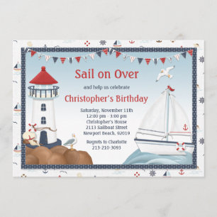 Invitation à la fête d'anniversaire du bateau à vo