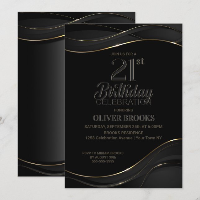 Invitation à la fête d'anniversaire du Black Gold  (Devant / Derrière)